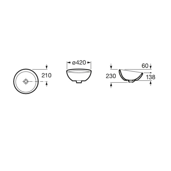 Νιπτήρας Bol Basin A327876000 Roca